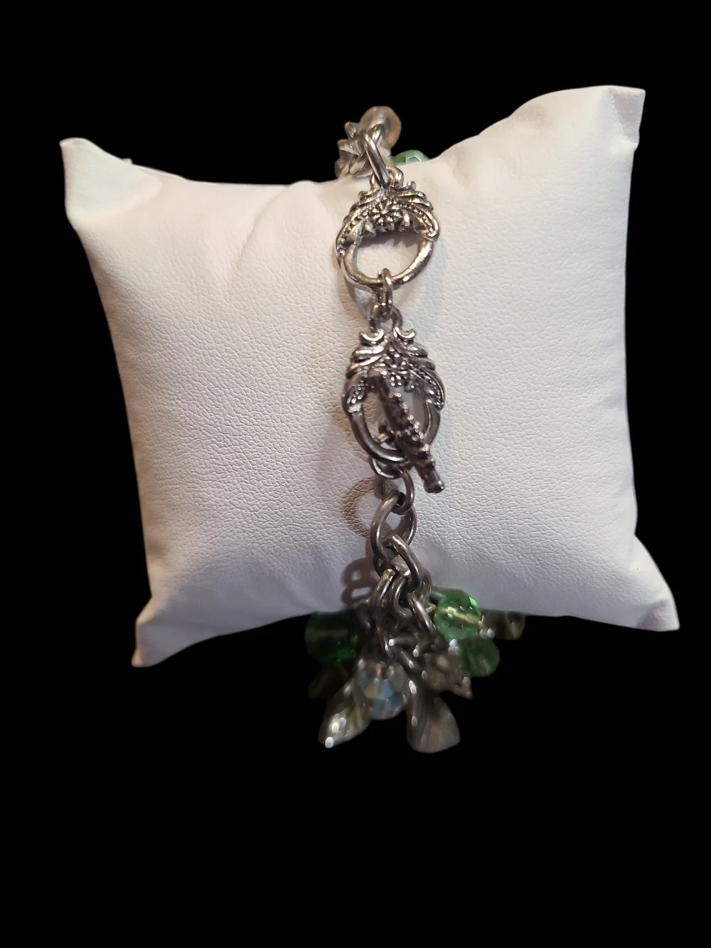 Jennie B Silver-Tone Bracelet Watch with floral Enamel Accents